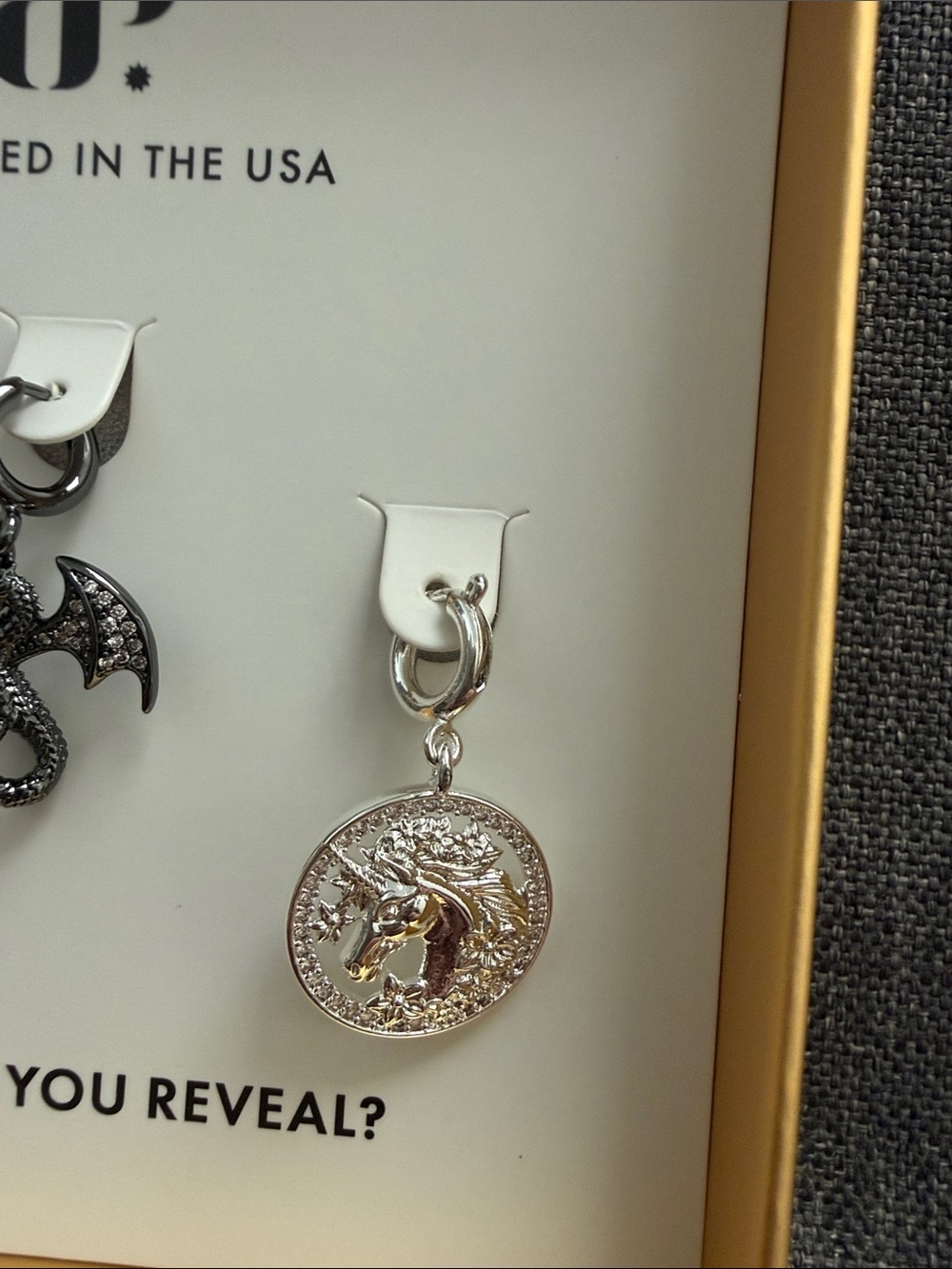 Bomb party gem society Styled Mixed Metal Charm Set - Gold, Gunmetal & Silver - Picture 2 of 6